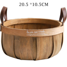 Load image into Gallery viewer, Storage Basket Japanese Protable Handmade Case Kitchen Vegetable Storage Case Picnic Food Basket Wood Basket For Loading Food