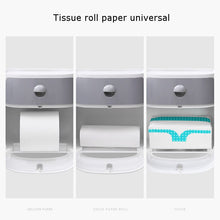 Load image into Gallery viewer, Waterproof Wall Toilet paper box toilet paper towel rack toilet household free punch wall hanging creative pumping Box Home