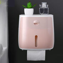 Load image into Gallery viewer, Waterproof Wall Toilet paper box toilet paper towel rack toilet household free punch wall hanging creative pumping Box Home