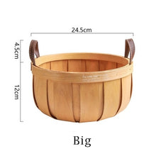 Load image into Gallery viewer, Storage Basket Japanese Protable Handmade Case Kitchen Vegetable Storage Case Picnic Food Basket Wood Basket For Loading Food