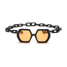 Load image into Gallery viewer, Fashion Punk Square Sunglasses Women Vintage Unique Chain Polygon Sun Glasses Female Shades Large Frame UV400 Eyewear H17