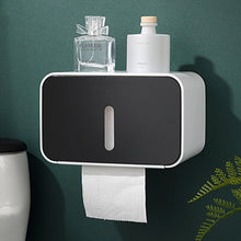 Load image into Gallery viewer, Waterproof Wall Toilet paper box toilet paper towel rack toilet household free punch wall hanging creative pumping Box Home