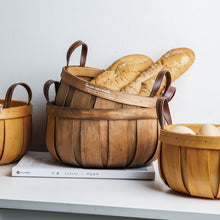 Load image into Gallery viewer, Storage Basket Japanese Protable Handmade Case Kitchen Vegetable Storage Case Picnic Food Basket Wood Basket For Loading Food