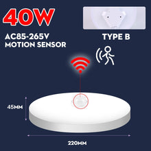 Load image into Gallery viewer, Night Light Led Lamp with Motion Sensor lights Ceiling Night Lamp 220V 110V 20/30/40W For Toilet Lighting Home Bedroom Decor