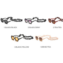 Load image into Gallery viewer, Fashion Punk Square Sunglasses Women Vintage Unique Chain Polygon Sun Glasses Female Shades Large Frame UV400 Eyewear H17