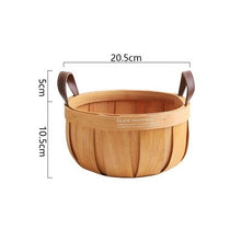 Load image into Gallery viewer, Storage Basket Japanese Protable Handmade Case Kitchen Vegetable Storage Case Picnic Food Basket Wood Basket For Loading Food
