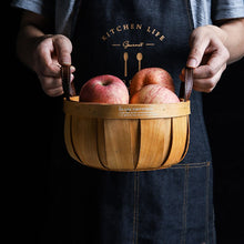 Load image into Gallery viewer, Storage Basket Japanese Protable Handmade Case Kitchen Vegetable Storage Case Picnic Food Basket Wood Basket For Loading Food