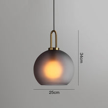 Load image into Gallery viewer, Postmodern ins Pendant Lights Luxury Restaurant Lamps Nordic Bar Bedroom Bedside Glass Ball Single Hanging Lamp