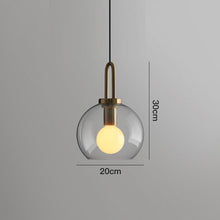 Load image into Gallery viewer, Postmodern ins Pendant Lights Luxury Restaurant Lamps Nordic Bar Bedroom Bedside Glass Ball Single Hanging Lamp