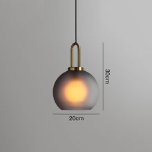 Load image into Gallery viewer, Postmodern ins Pendant Lights Luxury Restaurant Lamps Nordic Bar Bedroom Bedside Glass Ball Single Hanging Lamp