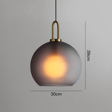 Load image into Gallery viewer, Postmodern ins Pendant Lights Luxury Restaurant Lamps Nordic Bar Bedroom Bedside Glass Ball Single Hanging Lamp
