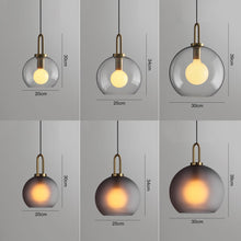 Load image into Gallery viewer, Postmodern ins Pendant Lights Luxury Restaurant Lamps Nordic Bar Bedroom Bedside Glass Ball Single Hanging Lamp