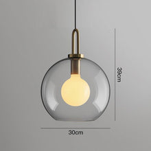 Load image into Gallery viewer, Postmodern ins Pendant Lights Luxury Restaurant Lamps Nordic Bar Bedroom Bedside Glass Ball Single Hanging Lamp