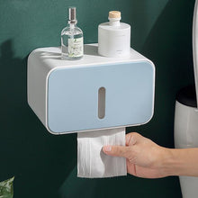 Load image into Gallery viewer, Waterproof Wall Toilet paper box toilet paper towel rack toilet household free punch wall hanging creative pumping Box Home
