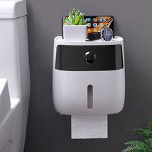 Load image into Gallery viewer, Waterproof Wall Toilet paper box toilet paper towel rack toilet household free punch wall hanging creative pumping Box Home