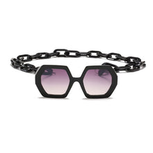 Load image into Gallery viewer, Fashion Punk Square Sunglasses Women Vintage Unique Chain Polygon Sun Glasses Female Shades Large Frame UV400 Eyewear H17