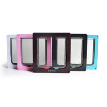 Load image into Gallery viewer, 4 Way Pet Magnetic Lock Door Cat Door Animal Small Pet Cat Dog Gate Smart Lock Plastic Door Easy To In and Out Safe Pet Supplies