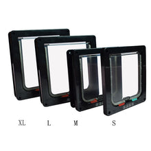 Load image into Gallery viewer, 4 Way Pet Magnetic Lock Door Cat Door Animal Small Pet Cat Dog Gate Smart Lock Plastic Door Easy To In and Out Safe Pet Supplies