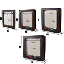 Load image into Gallery viewer, 4 Way Pet Magnetic Lock Door Cat Door Animal Small Pet Cat Dog Gate Smart Lock Plastic Door Easy To In and Out Safe Pet Supplies