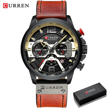 Load image into Gallery viewer, CURREN Casual Sport Watches for Men Blue Top Brand Luxury Military Leather Wrist Watch Man Clock Fashion Chronograph Wristwatch