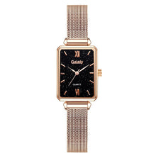 Load image into Gallery viewer, Gaiety Brand Women Watches Fashion Square Ladies Quartz Watch Bracelet Set Green Dial Simple Rose Gold Mesh Luxury Women Watches