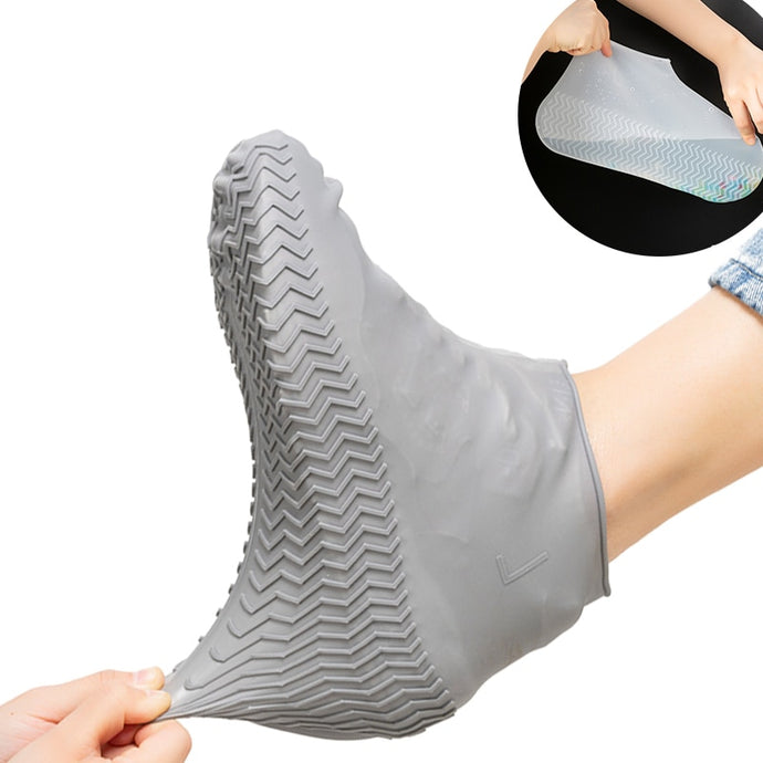 1 Pair Reusable Silicone Shoe Cover S/M/L Waterproof Rain Shoes Covers Outdoor Camping Slip-resistant Rubber Rain Boot Overshoes.