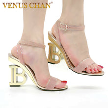 Load image into Gallery viewer, New 2020 Summer high-heeled fashion ladies ankle cross-strap sandals high heels 10cm Sexy Open Toe Women&#39;s Sandals for party