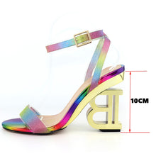 Load image into Gallery viewer, New 2020 Summer high-heeled fashion ladies ankle cross-strap sandals high heels 10cm Sexy Open Toe Women&#39;s Sandals for party