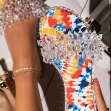 Load image into Gallery viewer, Glitter Slippers Women Summer Sandals 2021 Fashion Bling Female Candy Color Flip Flops Beach Diamond Flat Shoes Outdoor Sandals