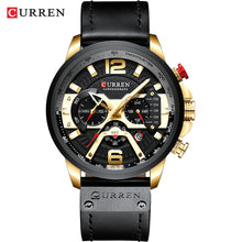 Load image into Gallery viewer, CURREN Casual Sport Watches for Men Blue Top Brand Luxury Military Leather Wrist Watch Man Clock Fashion Chronograph Wristwatch