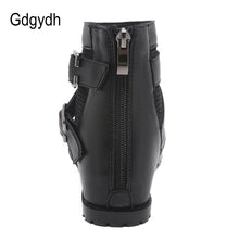 Load image into Gallery viewer, Gdgydh Promotion 2021 Summer Sandals Women Zipper Design Cover Heel Lady Party Shoes Leather Open Toe Woman Sandals Flip Flops