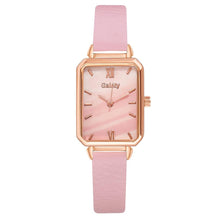 Load image into Gallery viewer, Gaiety Brand Women Watches Fashion Square Ladies Quartz Watch Bracelet Set Green Dial Simple Rose Gold Mesh Luxury Women Watches