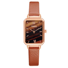 Load image into Gallery viewer, Gaiety Brand Women Watches Fashion Square Ladies Quartz Watch Bracelet Set Green Dial Simple Rose Gold Mesh Luxury Women Watches