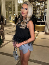 Load image into Gallery viewer, Crop Top Women White Chic Feathers Cami Female Y2K Summer Sexy Sleeveless Tank Tops New Fashion Club Party Furry Tee Tops 2022