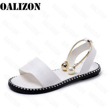 Load image into Gallery viewer, 2022 New Summer Women Beaded Pearly Sandals Slippers Shoes Ladies Flats Sandals Flip Flop Casual Flat Slingback Sandals Shoes..