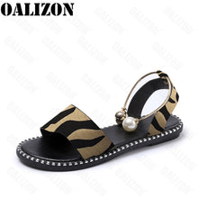 Load image into Gallery viewer, 2022 New Summer Women Beaded Pearly Sandals Slippers Shoes Ladies Flats Sandals Flip Flop Casual Flat Slingback Sandals Shoes..