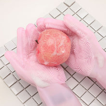Load image into Gallery viewer, 1Pair Silicone Cleaning Gloves Kitchen  Silicone Dish Washing Glove for Household Scrubber Rubber Kitchen Clean Tool.