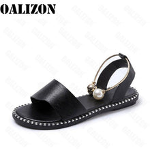 Load image into Gallery viewer, 2022 New Summer Women Beaded Pearly Sandals Slippers Shoes Ladies Flats Sandals Flip Flop Casual Flat Slingback Sandals Shoes..