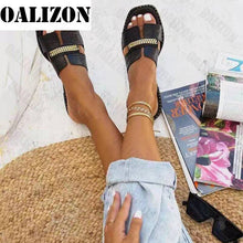Load image into Gallery viewer, Classic Designer New 2022 Women Flat Flip Flops Double Chain Sandal Slippers Shoes Women Lady Flats Slippers Sandals Shoes Woman