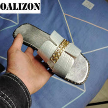 Load image into Gallery viewer, Classic Designer New 2022 Women Flat Flip Flops Double Chain Sandal Slippers Shoes Women Lady Flats Slippers Sandals Shoes Woman