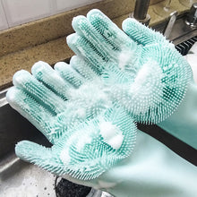 Load image into Gallery viewer, 1Pair Silicone Cleaning Gloves Kitchen  Silicone Dish Washing Glove for Household Scrubber Rubber Kitchen Clean Tool.