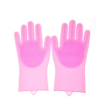Load image into Gallery viewer, 1Pair Silicone Cleaning Gloves Kitchen  Silicone Dish Washing Glove for Household Scrubber Rubber Kitchen Clean Tool.