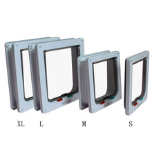 Load image into Gallery viewer, 4 Way Pet Magnetic Lock Door Cat Door Animal Small Pet Cat Dog Gate Smart Lock Plastic Door Easy To In and Out Safe Pet Supplies