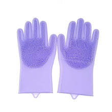 Load image into Gallery viewer, 1Pair Silicone Cleaning Gloves Kitchen  Silicone Dish Washing Glove for Household Scrubber Rubber Kitchen Clean Tool.