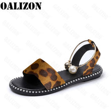 Load image into Gallery viewer, 2022 New Summer Women Beaded Pearly Sandals Slippers Shoes Ladies Flats Sandals Flip Flop Casual Flat Slingback Sandals Shoes..