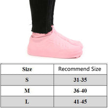 Load image into Gallery viewer, 1 Pair Reusable Silicone Shoe Cover S/M/L Waterproof Rain Shoes Covers Outdoor Camping Slip-resistant Rubber Rain Boot Overshoes.