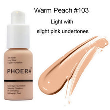 Load image into Gallery viewer, PHOERA Face Foundation Cream Concealer Brighten Waterproof Full Coverage Professional Base