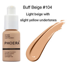 Load image into Gallery viewer, PHOERA Face Foundation Cream Concealer Brighten Waterproof Full Coverage Professional Base