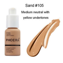 Load image into Gallery viewer, PHOERA Face Foundation Cream Concealer Brighten Waterproof Full Coverage Professional Base