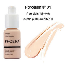 Load image into Gallery viewer, PHOERA Face Foundation Cream Concealer Brighten Waterproof Full Coverage Professional Base